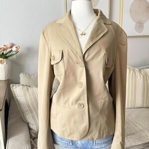 Vintage Beige Tailored Blazer